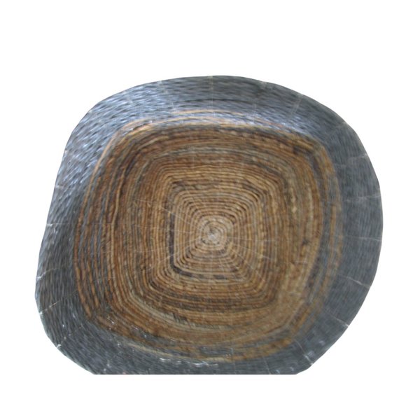 Large Slouchy Wicker Gray and Natural Basket - Picture 3 of 5